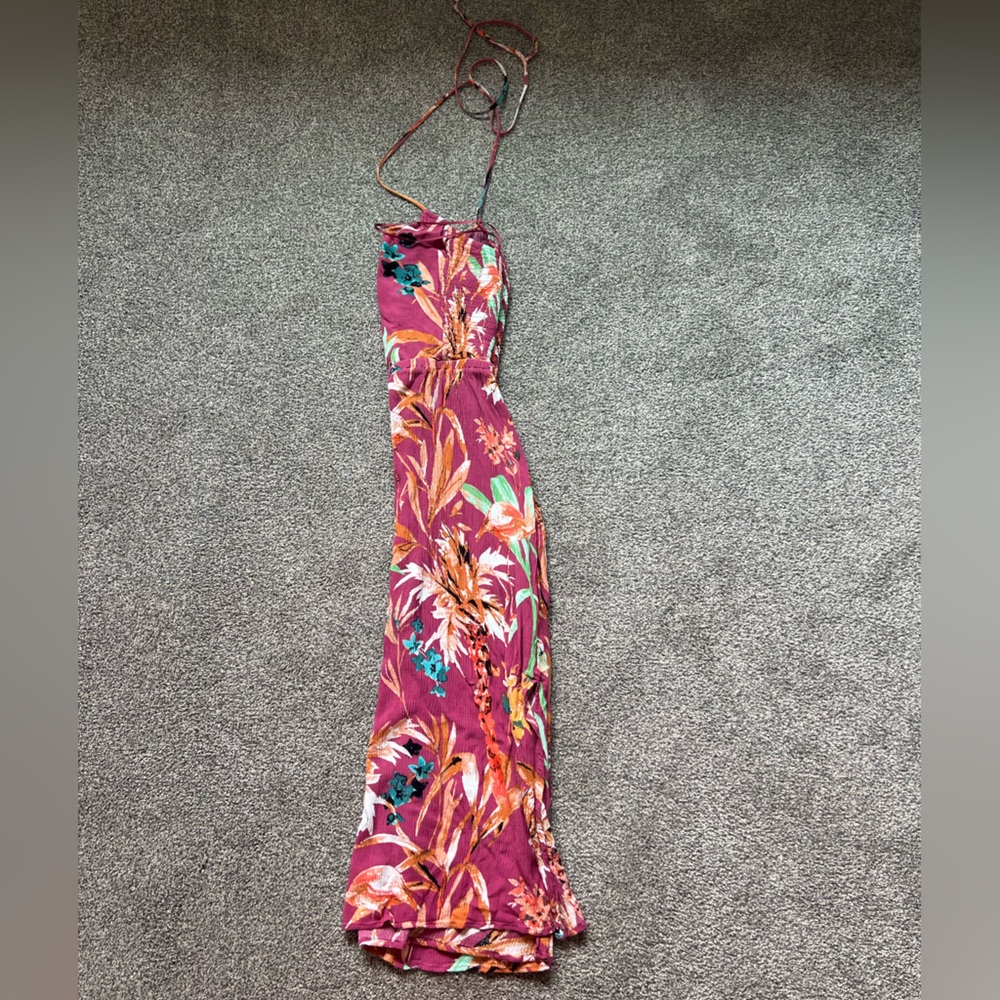 Express Women’s Halter Midi Dress Size Small in Pink/Multicolored Floral - Picture 5 of 10